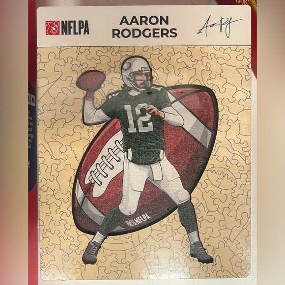 NFLPA Aaron Rogers New Wooden Puzzle - Picture 6 of 6
